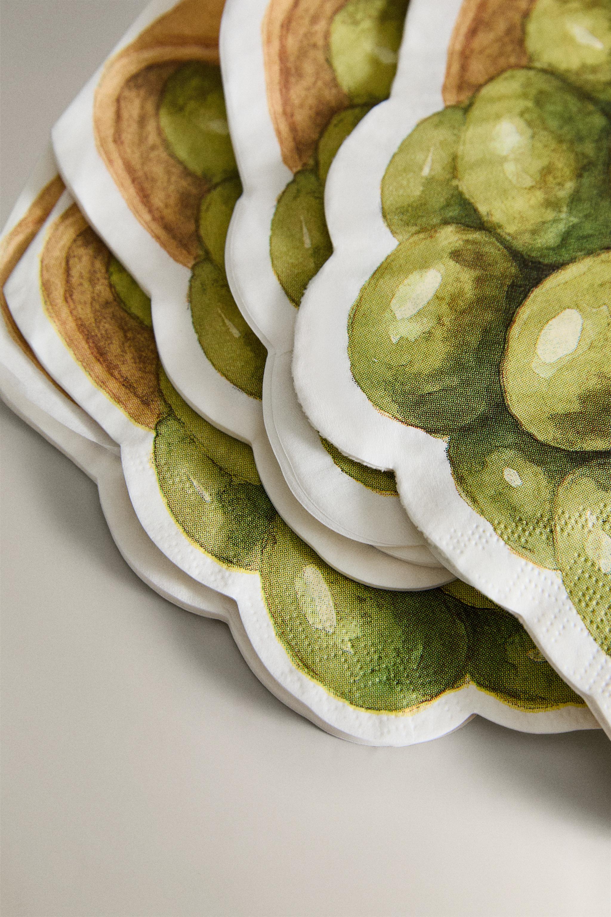 LOT SERVIETTES PAPIER OLIVES (LOT DE 20)